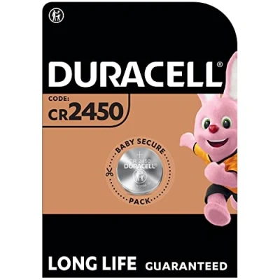 Bild av Duracell 2450 litium specialmyntbatteri 3 V (DL2450/CR2450), lämplig för användning i elektroniska nyckelbrickor, vågar, kroppsnära teknik och medicinsk utrustning, 1 styck
