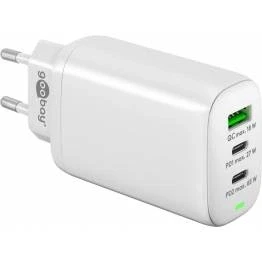 Bild av Goobay 3 portars 65W Mac, iPhone och iPad USB C PD/USB A laddare Vit
