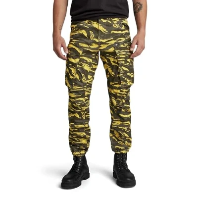 Bild av G Star Rovic Zip 3D Regular Tapered Byxor, Flerfärgad (Dk citron tiger camo D02190 d553 g394), 33W / 36L