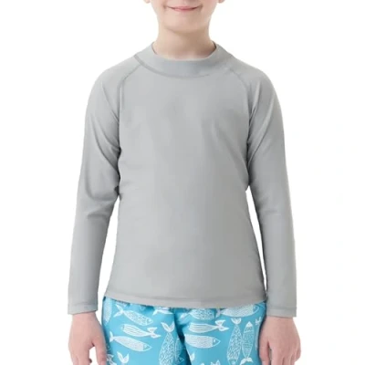 Bild av MEETWEE Baddräkt för pojkar Rash Vest Badtröjor barn långa/korta UPF 50 solskydd Guard 515 år, Grå grå, 8 år