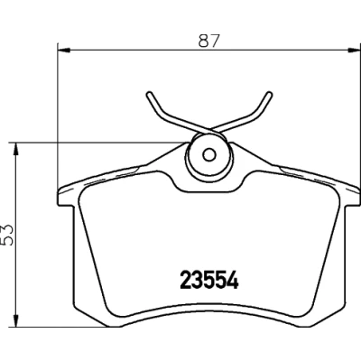 Bild av HELLA 8DB 355 017 711 Jeu de plaquettes frein non préparé pour indicateur d&#039;usure avec vis d&#039;étrier AUDI: A4 B7 Avant, Berline