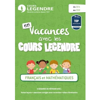 Bild av En vacances avec les Cours Legendre, Français et mathématiques du CE1 au CE2: Méthode Exercices Corrigés
