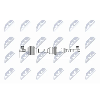 Bild av NTY NPW CT 011 Arbre de transmission Essieu avant boîte vitesses manuelle PEUGEOT: 307 3/5 portes, SW, Break, CITROËN: C4 I portes