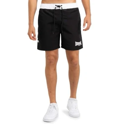Bild av Lonsdale Mäns Strandshorts Regular Fit THORPE, Svart/Vit, 5XL