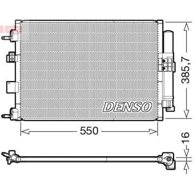 Bild av DENSO DCN10046 Condenseur De Clim avec déshydrateur R 134a FORD: FOCUS 3, C Max 2, KUGA 2