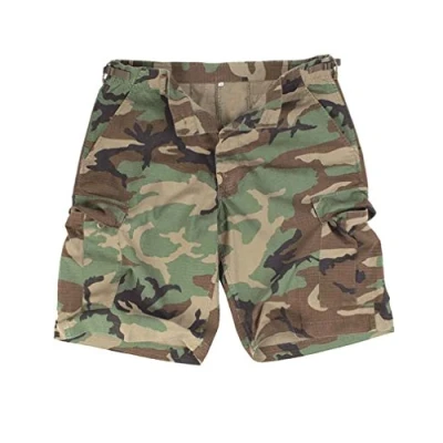 Bild av Mil Tec USA förtvättade ripstop bermudashorts skogsmark, Skog, L