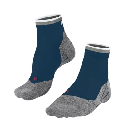 Bild av FALKE herr löparstrumpor RU4 Endurance Short M SSO bomull funktionellt material antibubblor 1 par, blå (Blue Pond 6598) ränder, 4445