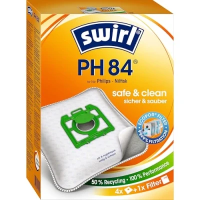 Bild av Swirl MicroPor Plus Dammsugarpåsar PH 84, Paket med 4