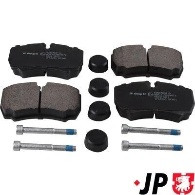 Bild av JP GROUP 5363700110 Jeu de plaquettes frein Essieu arrière contact signal d&#039;usure exclu IVECO: DAILY 5 Pritsche/Fahrgestell, 4 Kipper