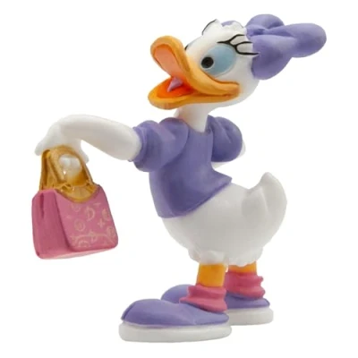 Bild av Bullyland 15343 Leksaksfigur Walt Disney Daisy Anka med väska, ca 6,5 cm, detaljerad, perfekt som en liten gåva för barn från 3 år
