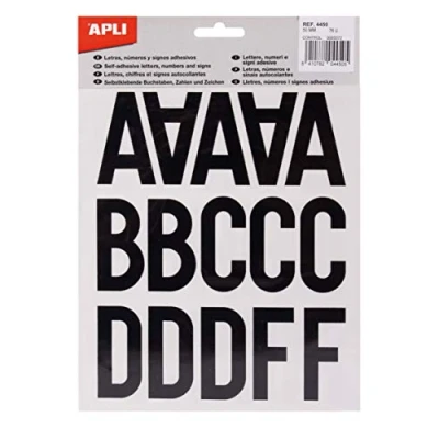 Bild av APLI 4450 Stora självhäftande bokstäver 50 mm