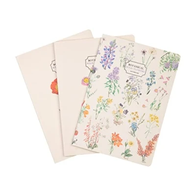 Bild av Grupo Erik Botanical Wild Flowers Pack Of 3 A5 Notebooks Notebook Notepads Notepad Cute Stationery Gifts Flower
