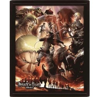 Bild av Pyramid Wall Art Attack On Titan (S3) 3D Framed Bild