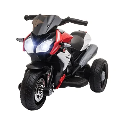 Bild av HOMCOM Elektrisk motorcykel för barn 3 år hjul 6 V km/h ljudeffekter röd