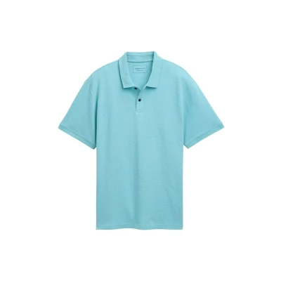 Bild av TOM Tailor Denim Relaxed Structured Piké, Storlek: XL, Dusty blue