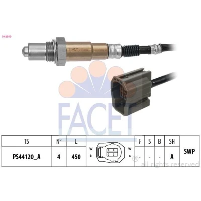 Bild av FACET 10.8599 Sonde lambda chauffé, planaire, Filetage prégraissé MAZDA: MX 5 3