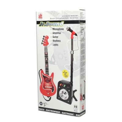 Bild av REIG 844 4 strängad gitarr och förstärkt mikrofonleksaksset