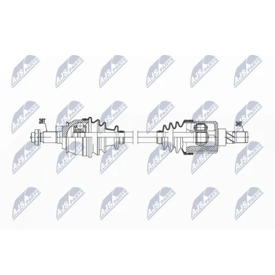 Bild av NTY NPW BM 020 Arbre de transmission MINI: 3/5 portes, Cabriolet, Clubman