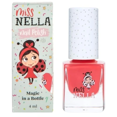 Bild av Miss Nella CHERRY MACAROON Speciellt djärv rosa färg nagellack för barn, vattenbaserat och luktfritt som enkelt går att skala bort.