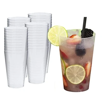 Bild av Silverkitchen Drickkoppar av hårdplast, glasklar, 400 ml, 40 stycken + 4 extrakoppar (1 pack)