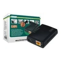 Bild av DIGITUS Fast Ethernet USB nätverksserver, multifunktionell för NAS, hubb, skrivare, DVD enhet, 1 port, 2.0, 10/100 Mbps nätverk, RJ45, svart