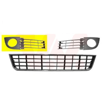 Bild av VAN WEZEL 0317594 Grille de Pare Choc avec trou(s) pour lampes brouillard Avant droite AUDI: A6 C5 Berline,