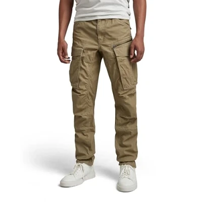 Bild av G STAR RAW herr Byxor Rovic Zip 3D raka avsmalnande byxor, Grön (Smoke Olive D387 b212), 27W / 32L
