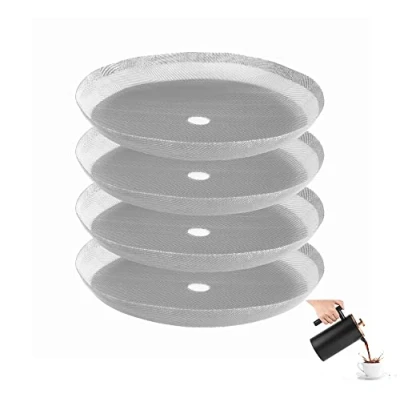 Bild av Kaffepresfilter 350 ml reservfiltersil för kaffepressare, fransk presssil, rostfritt stål nätersättning 0,35 l/2 koppar press kaffemaskiner, 4 stycken