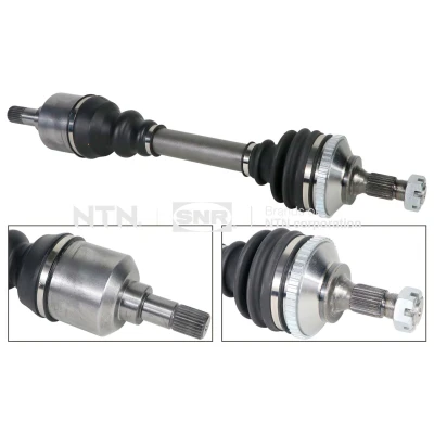 Bild av SNR DK59.018 Arbre de transmission Essieu avant gauche 592mm avec support en caoutchouc PEUGEOT: 206 3/5 portes, 307 SW