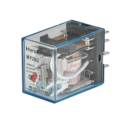Bild av Heschen Gereral Purpose Relä MY2NJ 220VAC spole 5A 24VDC/220VAC DPDT LED indikator