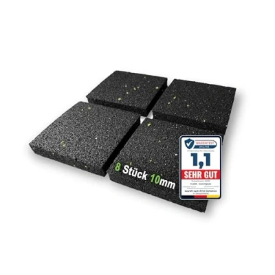 Bild av CLARE Premium vibrationsdämpare halkskydd dynor 90 x mm tvättmaskin underlag antivibrationsmatta halkfri isoleringsmatta torktumlare 8 stycken 10
