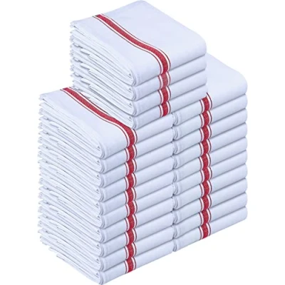 Bild av Utopia Towels 24 pack diskhanddukar, 15 x 25 tum ultramjuk bomullsdisktrasa, röd