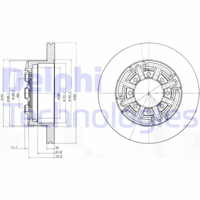 Bild av Bromsskiva DELPHI BG4171