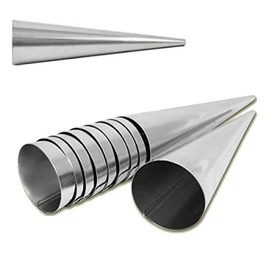 Bild av rukauf 20 STORA gräddfärgade horn formare 15 x 4 cm gräddformer bakformar formar set