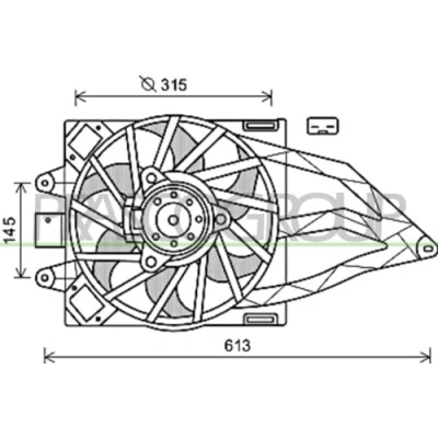 Bild av PRASCO FT122F005 Ventilateur Moteur 315 FIAT: Panda II 5 portes