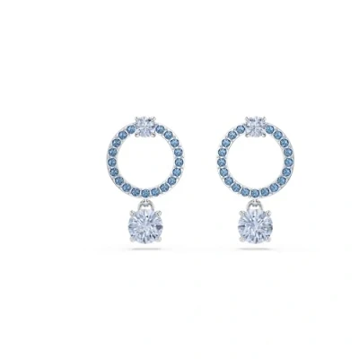 Bild av Swarovski Attract DROP Round CUT Örhänge, Storlek: One Size, Blue