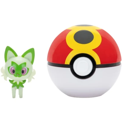 Bild av Pokémon Clip &#039;N&#039; Go Lekset Sprigatito med Pokéboll