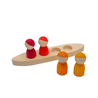 Bild av Goki Wooden Toy Figures in a Boat 5 pcs.