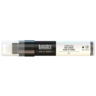 Bild av Liquitex 4610337 Professional Paint Marker, akrylmärkpenna med högpigmenterad vattenbaserad akrylfärg för inomhus och utomhusbruk, bred spets kolsvart