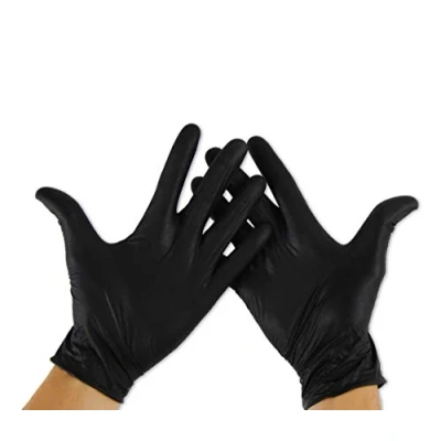 Bild av KMINA Nitrilhandskar L (2 paket om 100 enheter), Engångshandskar Nitril, Nitrilhandske Svart, Pulverfri, Handskar Nitril Engångs Nitrilhandskar, Nitrile Gloves (LATEXFRI).