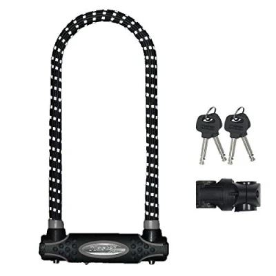 Bild av MASTER LOCK Kraftigt cykel D lås [Nyckel] [Universalt monteringsfäste] [Certifierat cykellås] [Reflekterande design] [Lång bygel] 8195EURDPROLWREF Perfekt för cykel, elcykel, mountainbike, vägcykel, vikcykel