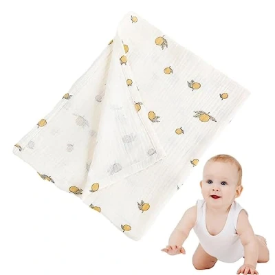 Bild av Baby Muslin filtar Sommartäcke för småbarn i bomull Hudvänlig unisex mottagningsfilt Swaddle Wrap, andningsbar badhandduk barn Pojkar Flickor Bexdug