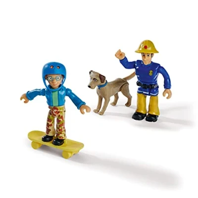 Bild av Simba 109252515 Firefighter Sam figuruppsättning, dubbelpaket med djur, 7,5 cm figur, mobil, tillbehör, 4 olika fack, från 3 år, inget förval möjligt