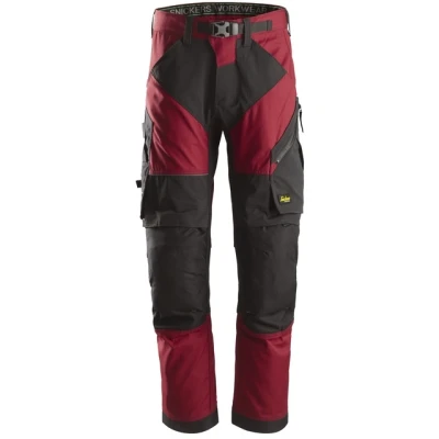 Bild av Snickers Workwear 6903 FlexiWork Arbetsbyxa Röd/Svart