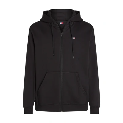 Bild av Tommy Jeans REG FLAG ZIP THRU Tröja med dragkedja, Storlek: 44, Black