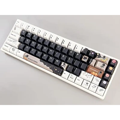 Bild av DucKey Liten Astronaut Keycap Set, Rymdtema 138 Nycklar DYE SUB Cherry Profile PBT For MX Switch Anpassat Mekaniskt Speltangentbord