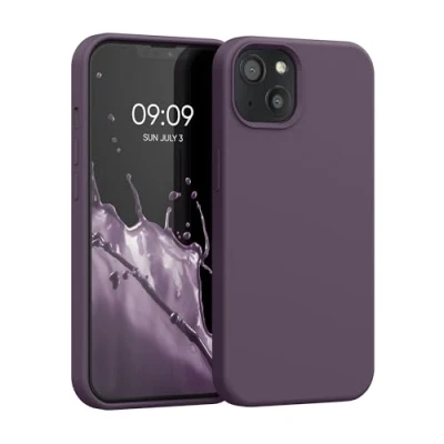 Bild av kwmobile fodral kompatibelt med Apple iPhone 13 TPU silikon telefonskydd mjuk finish blek iris
