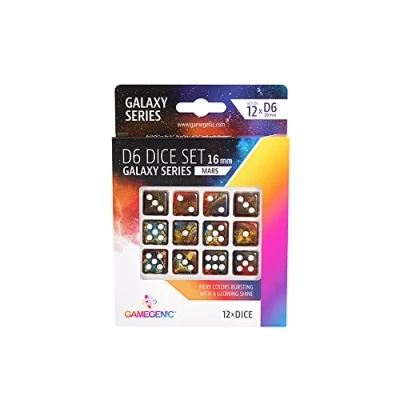 Bild av Set med 12 tärningar D6 Galaxy Serie: Mars