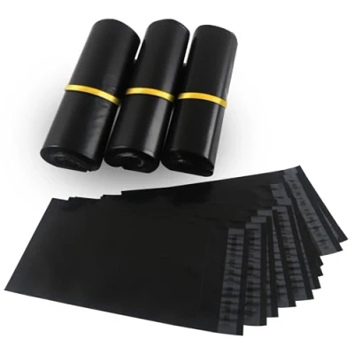 Bild av HVDHYY fraktpåsar plast svart 75 stycken plastförsändelse varor vattentät, självhäftande, ogenomskinlig, slitstark, 280 mm x 420