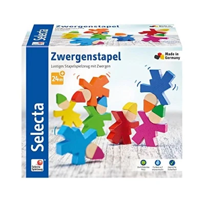 Bild av Selecta 62039 dvärgstapel, stapelleksaker av trä, 7 stycken